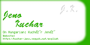 jeno kuchar business card